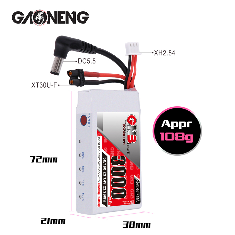 1/2/3/4/5PCS GNB 2S 7.4V Lipo  - Skyzone Sky04X Pro Oled Fpv Goggles 评论和价格